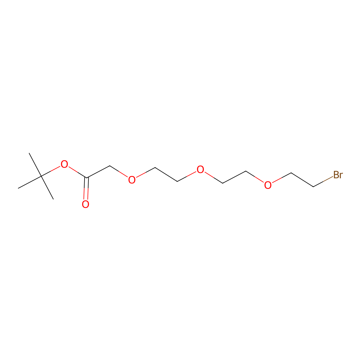 Bromo-PEG3-CH2CO2tBu molecular structure, CAS 2100306-71-4