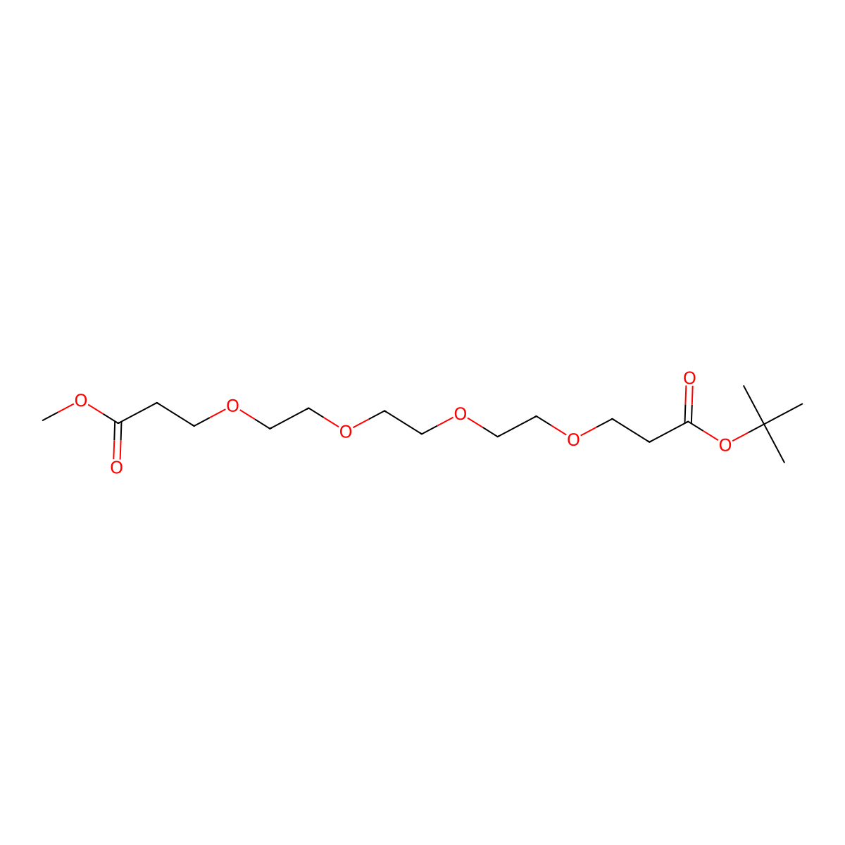 Boc-PEG4-methyl propionate molecular structure, CAS 2100306-74-7