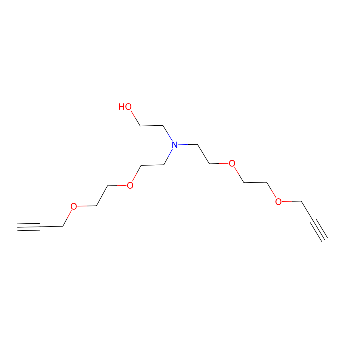 Hydroxy-Amino-bis(PEG2-propargyl) molecular structure, CAS 2100306-77-0