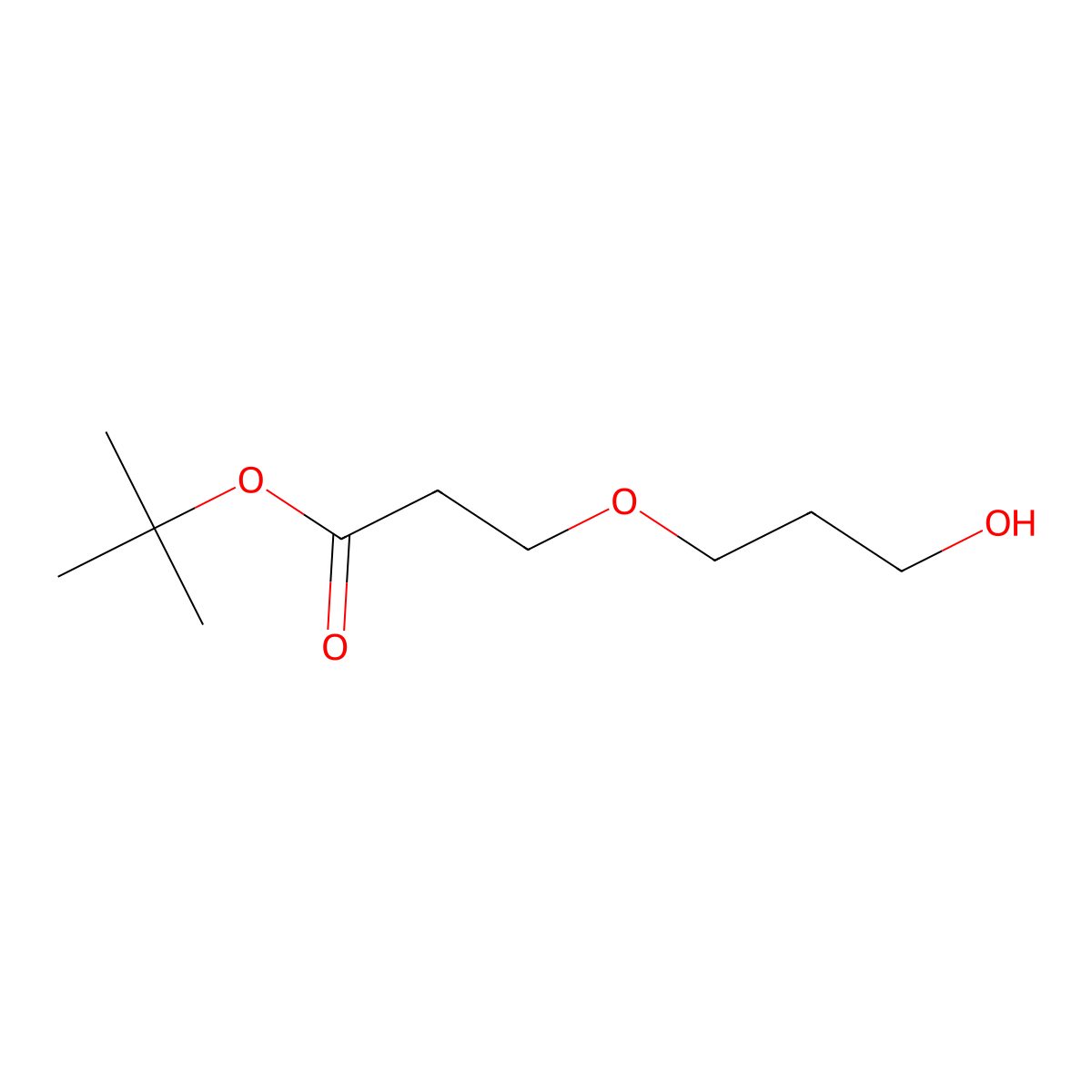 t-Butyl 3-(hydroxypropoxyl)-propanoate molecular structure, CAS 2100306-78-1