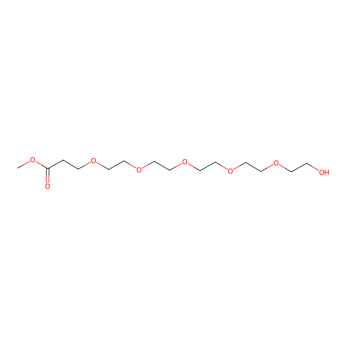Hydroxy-PEG5-methyl ester molecular structure, CAS 2100306-80-5