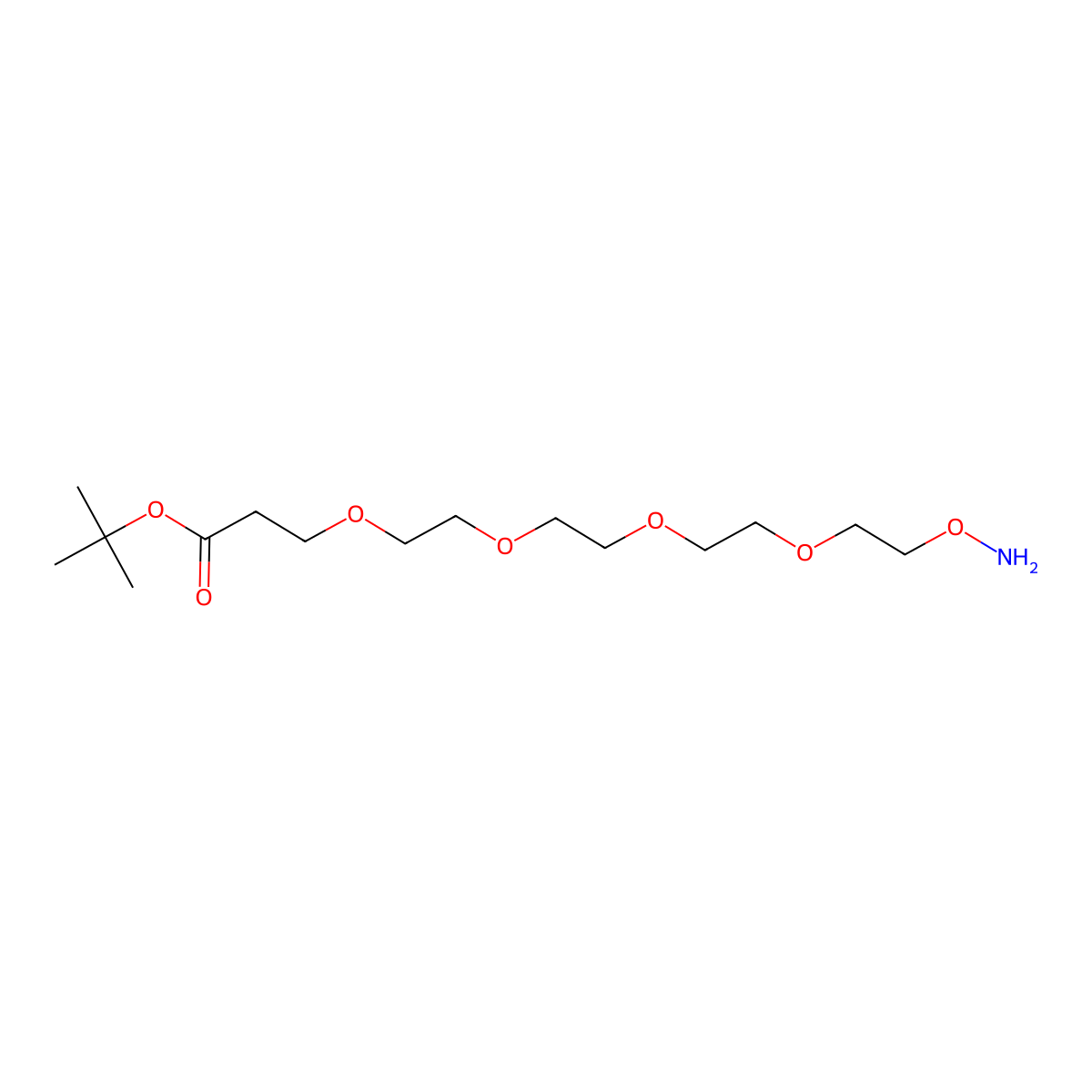 Aminooxy-PEG4-t-butyl ester molecular structure, CAS 2100306-82-7