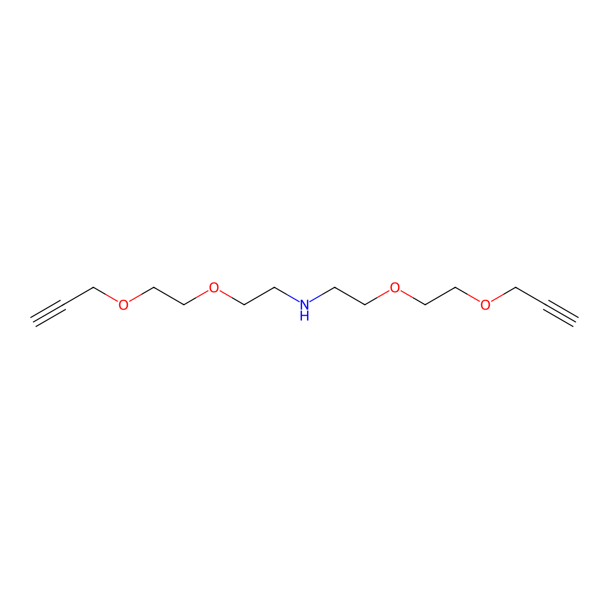 NH-bis(PEG2-propargyl) molecular structure, CAS 2100306-83-8