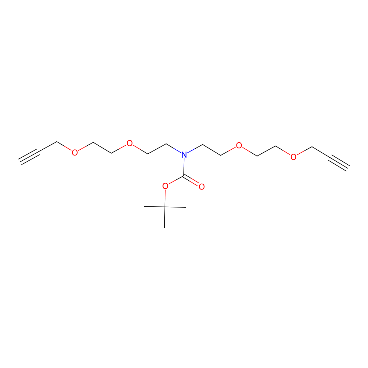 N-Boc-N-bis(PEG2-propargyl) molecular structure, CAS 2100306-86-1