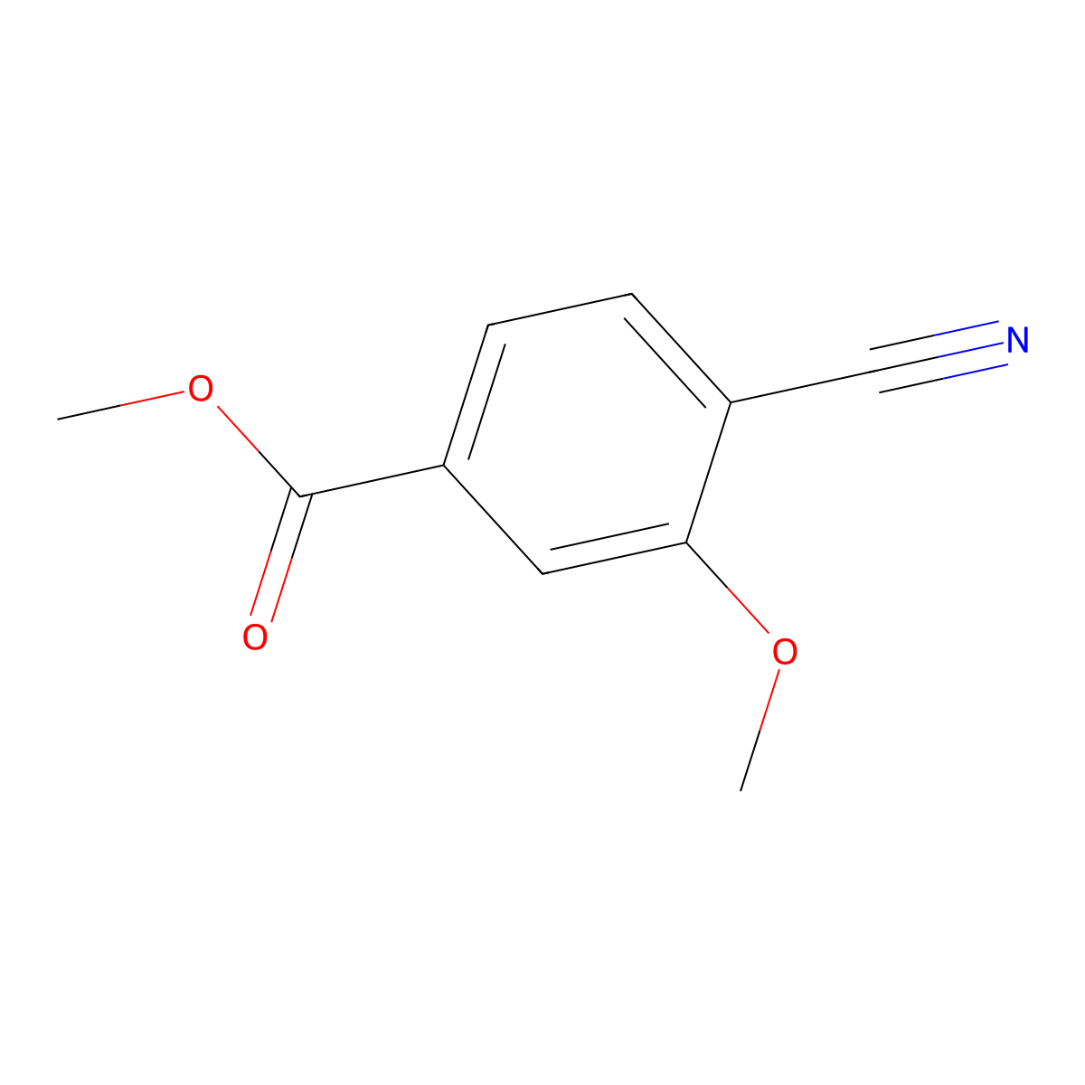 Methyl 4-cyano-3-methoxybenzoate molecular structure, CAS 210037-76-6