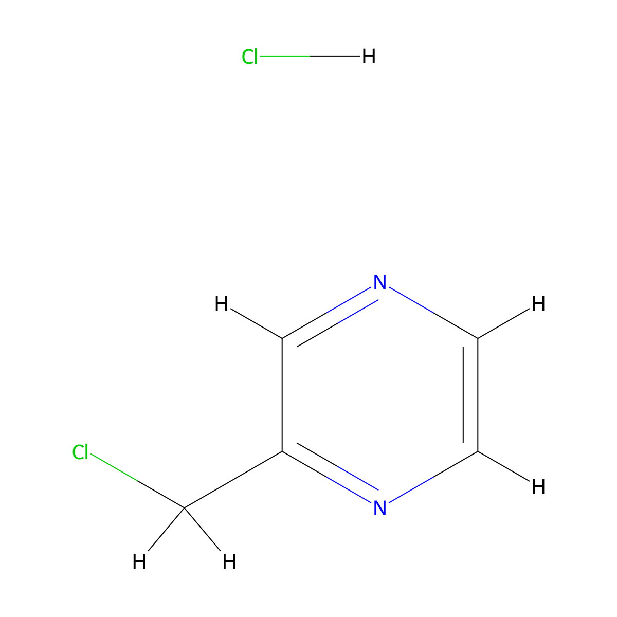 2-(Chloromethyl)pyrazine hydrochloride molecular structure, CAS 210037-98-2