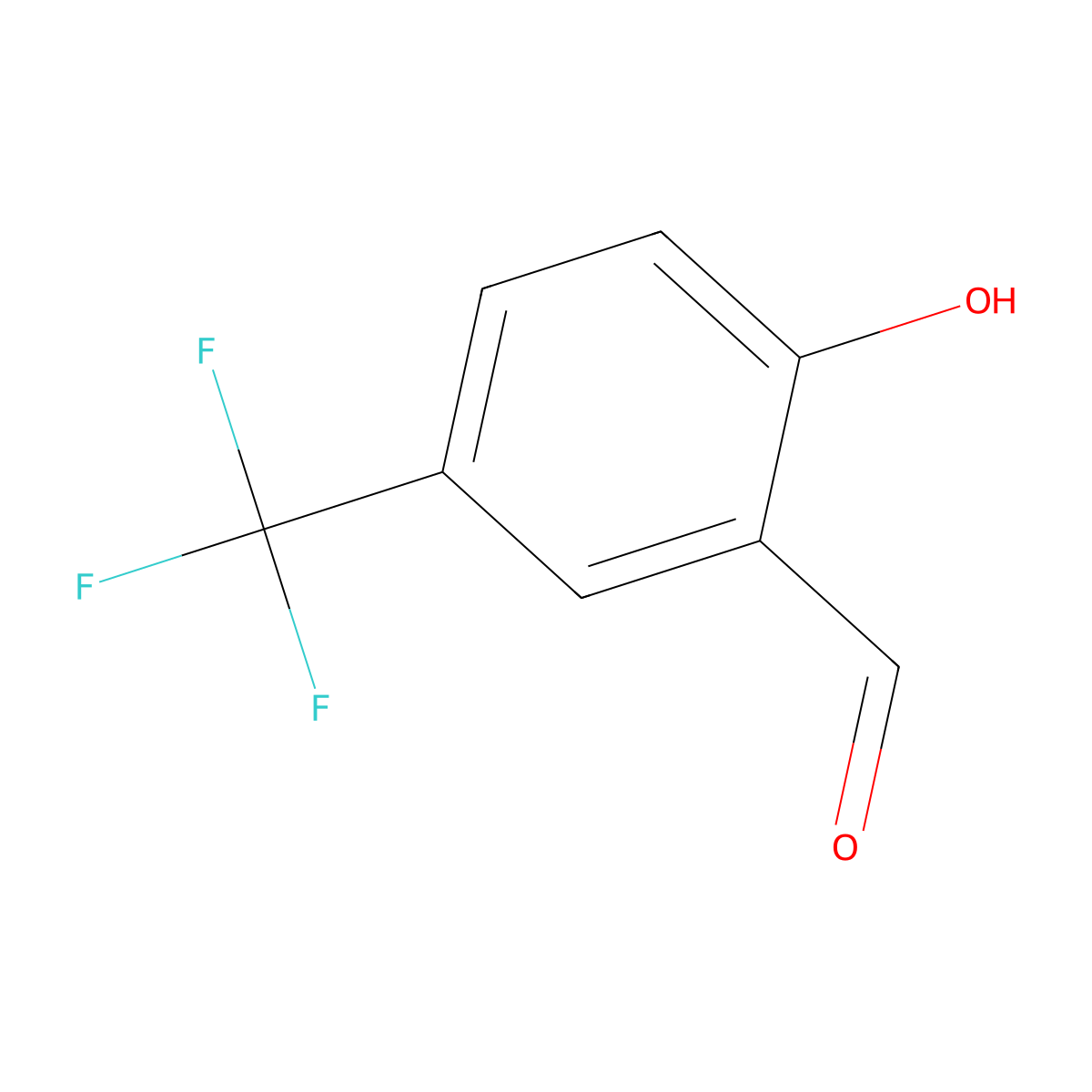 2-Hydroxy-5-trifluoromethylbenzaldehyde molecular structure, CAS 210039-65-9