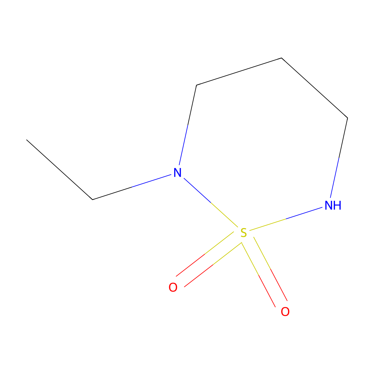 2-Ethyl-1lambda6,2,6-thiadiazinane-1,1-dione molecular structure, CAS 210046-90-5