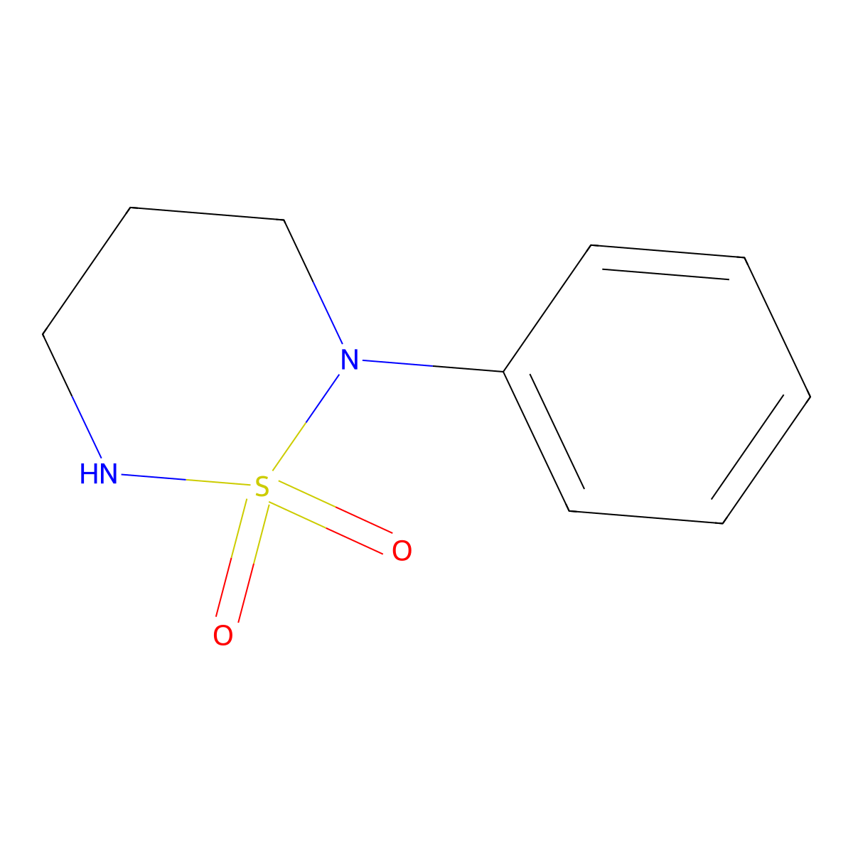 2-Phenyl-1lambda6,2,6-thiadiazinane-1,1-dione molecular structure, CAS 210046-95-0