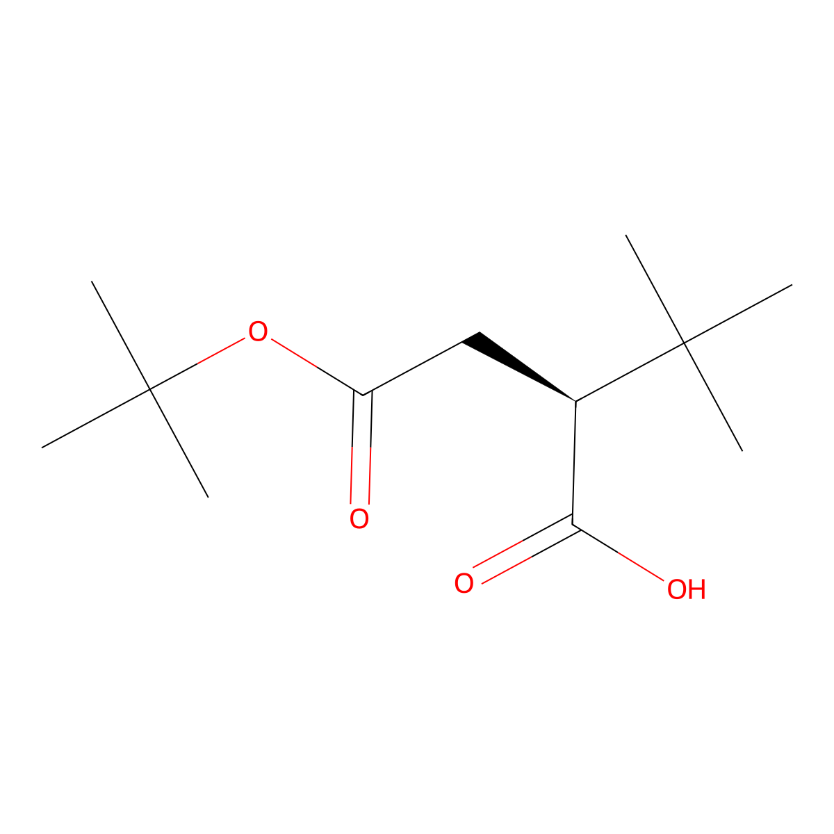 4-(1,1-Dimethylethyl) (2S)-2-(1,1-dimethylethyl)butanedioate molecular structure, CAS 210048-06-9