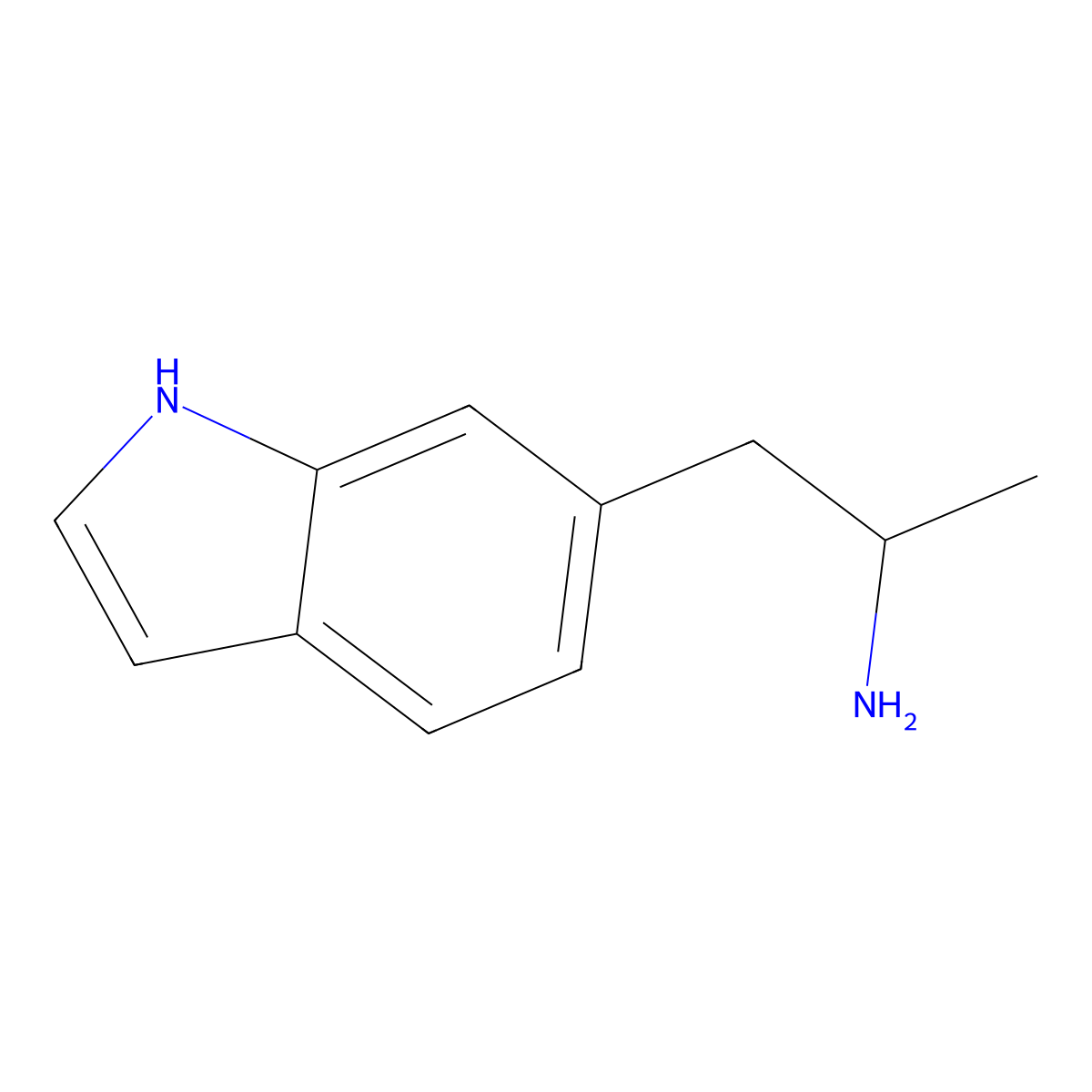 6-(2-Aminopropyl)indole molecular structure, CAS 21005-63-0