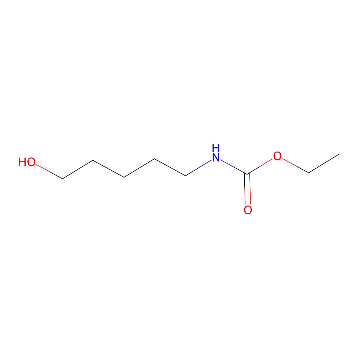 Ethyl 5-hydroxypentylcarbamate molecular structure, CAS 210056-91-0
