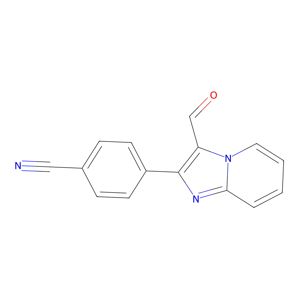 4-(3-Formylimidazo[1,2-a]pyridin-2-yl)benzonitrile molecular structure, CAS 2100855-03-4