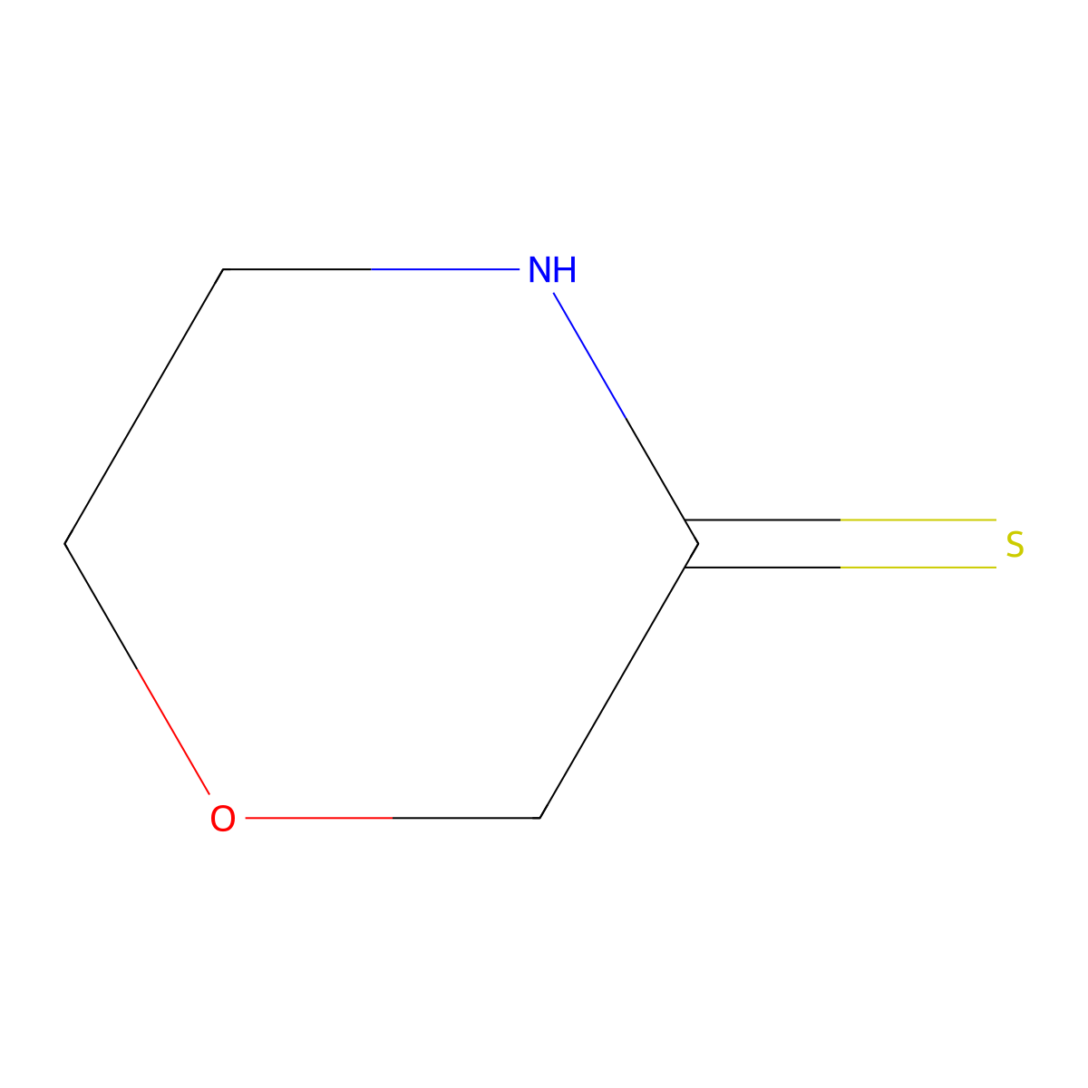 Morpholine-3-thione molecular structure, CAS 21009-57-4