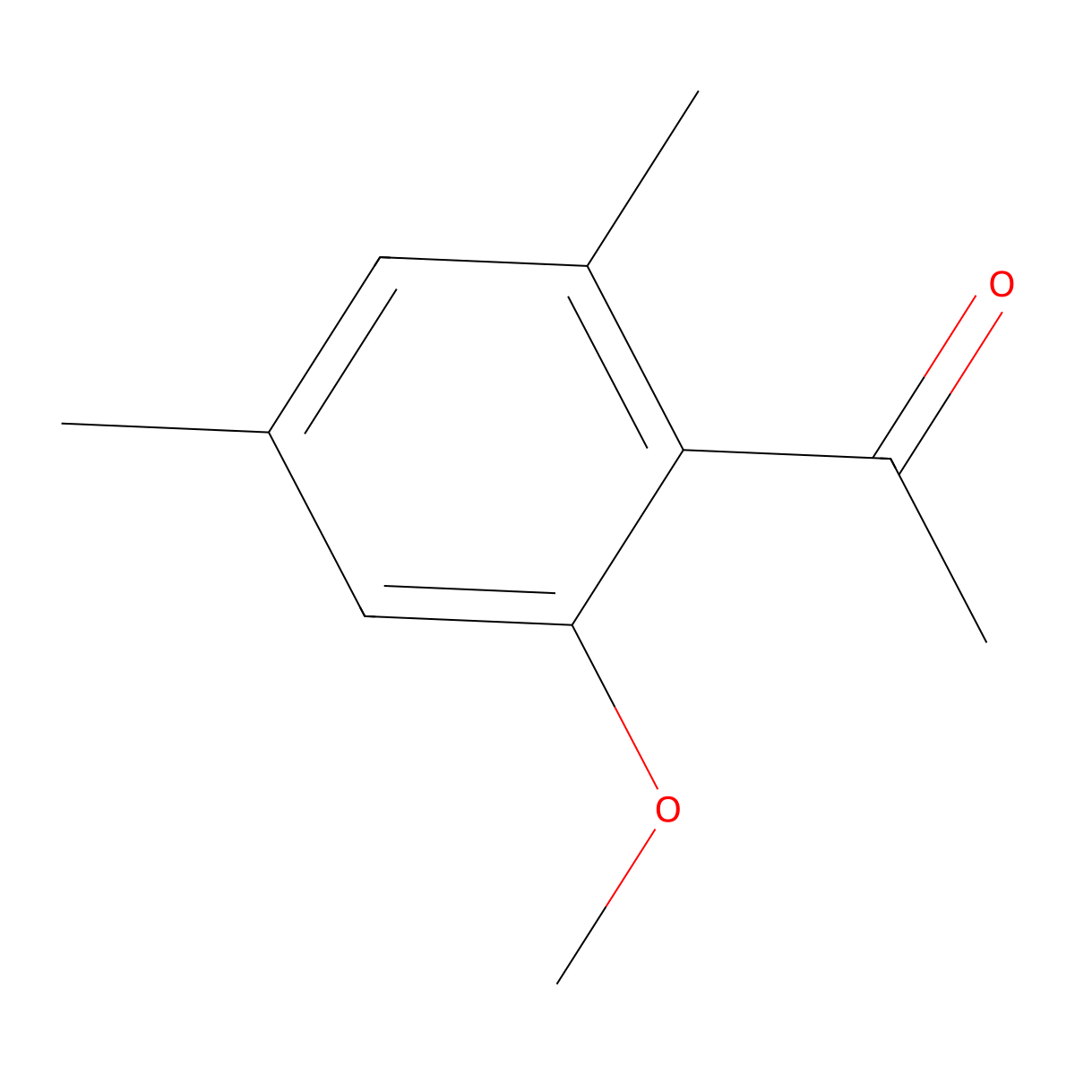 1-(2-Methoxy-4,6-dimethylphenyl)ethanone molecular structure, CAS 21009-92-7