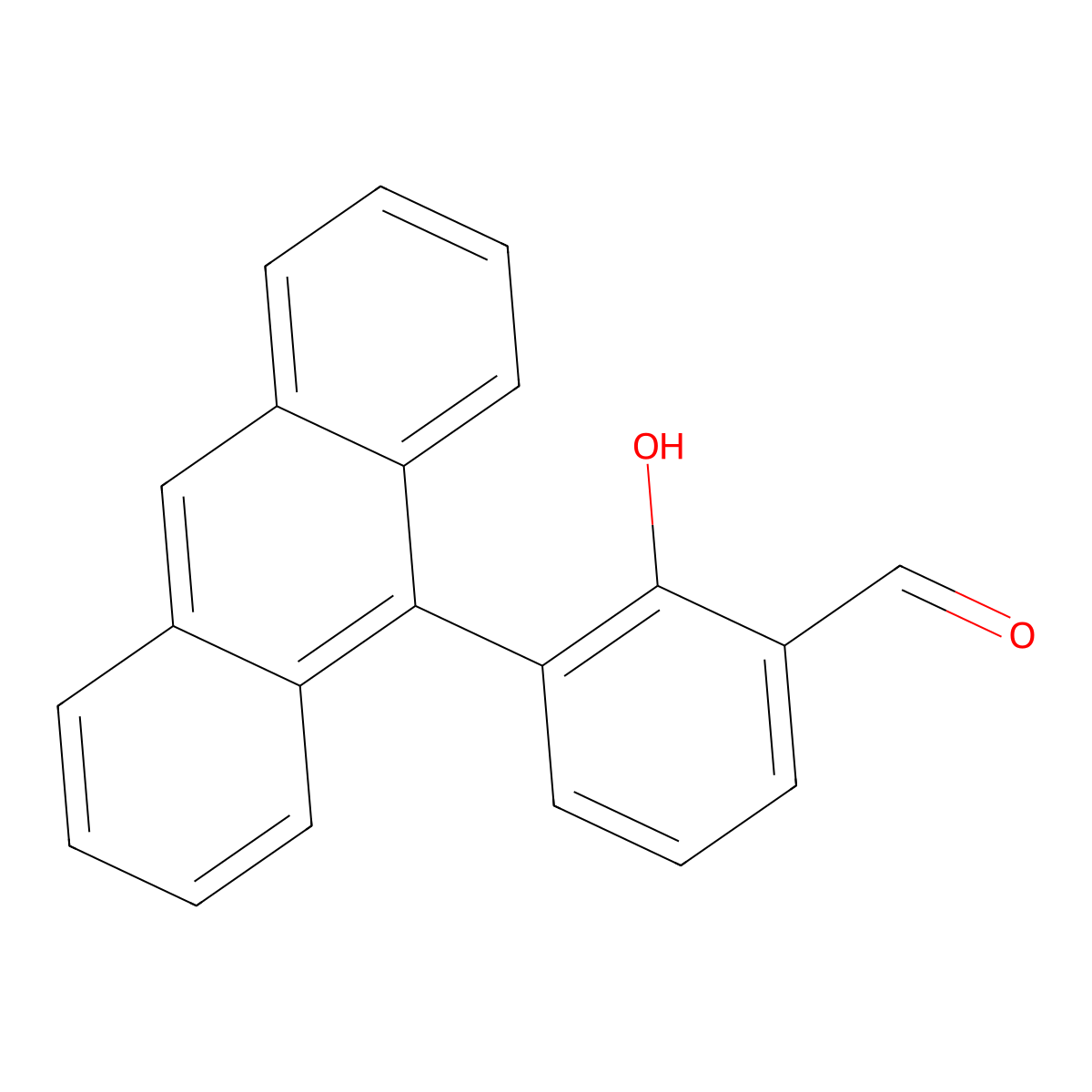 3-(Anthracen-9-yl)-2-hydroxybenzaldehyde molecular structure, CAS 210096-14-3
