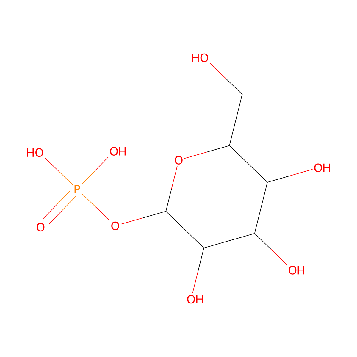 1-O-phosphonohexopyranose molecular structure, CAS 210100-25-7