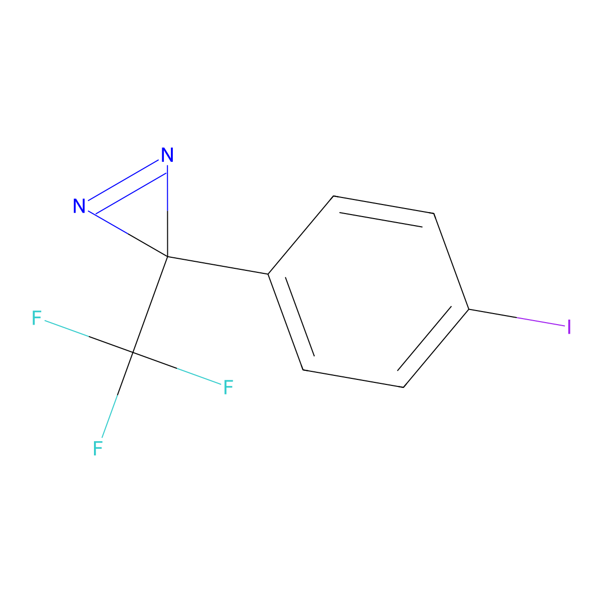 3-(4-iodophenyl)-3-(trifluoromethyl)-3H-diazirine molecular structure, CAS 210107-38-3