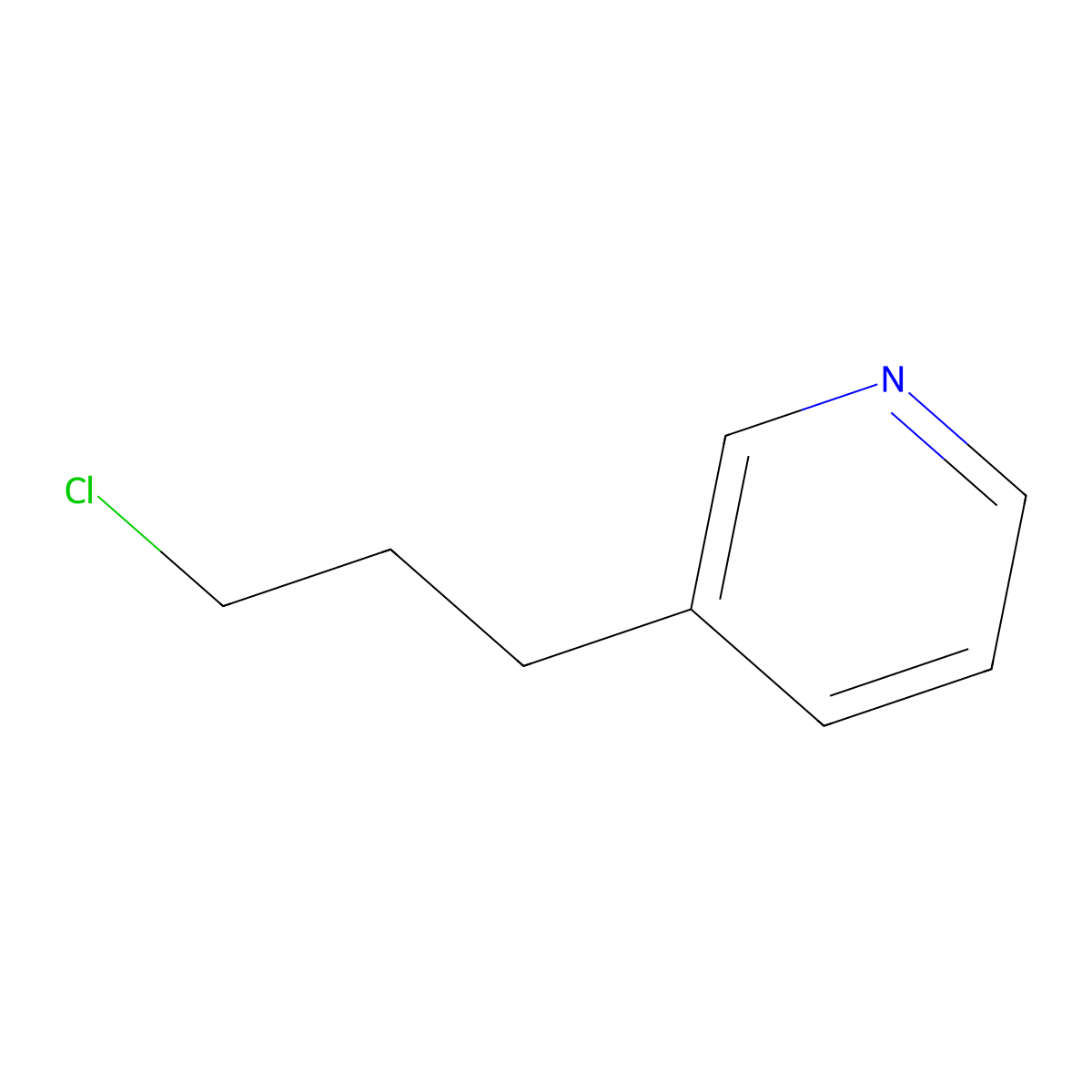 3-(3-Chloropropyl)pyridine molecular structure, CAS 21011-66-5