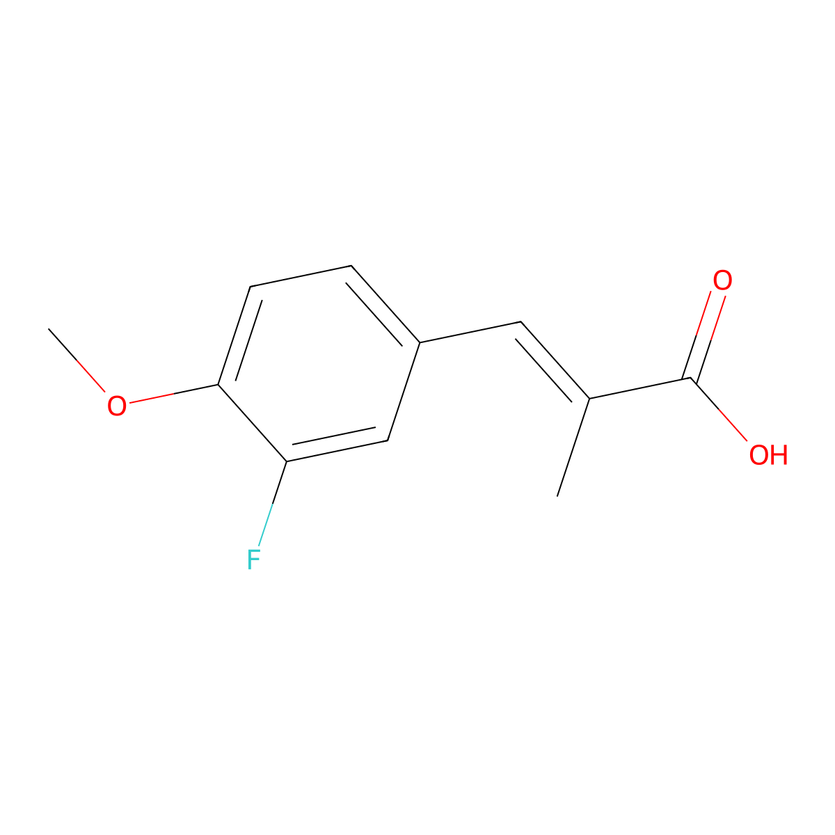 3-(3-Fluoro-4-methoxyphenyl)-2-methylprop-2-enoic acid molecular structure, CAS 210110-51-3