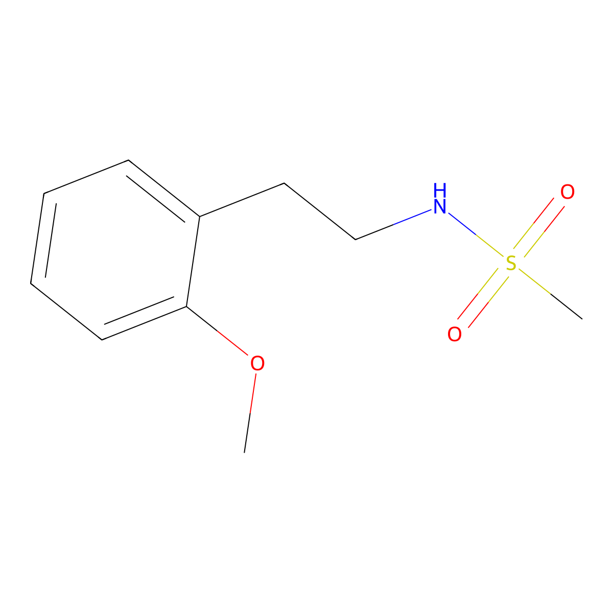 N-[2-(2-methoxyphenyl)ethyl]methanesulfonamide molecular structure, CAS 210113-82-9