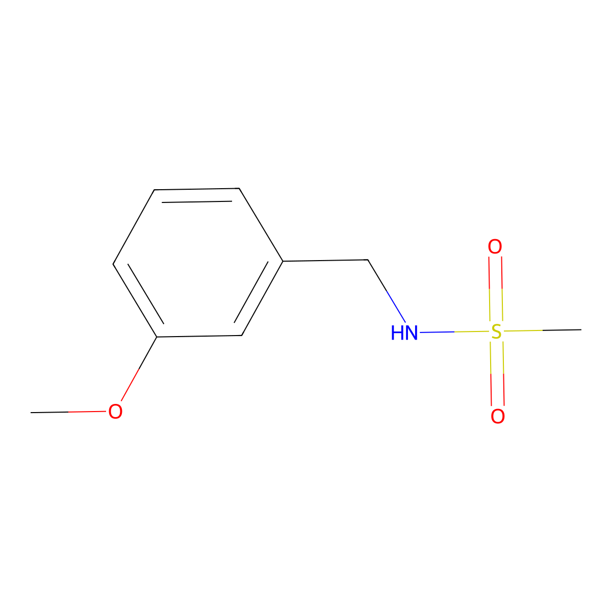N-(3-methoxybenzyl)methanesulfonamide molecular structure, CAS 210113-88-5