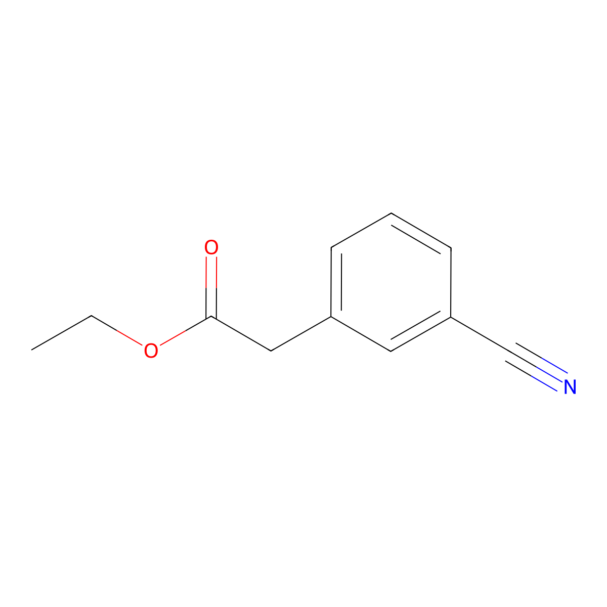 Ethyl 2-(3-cyanophenyl)acetate molecular structure, CAS 210113-91-0