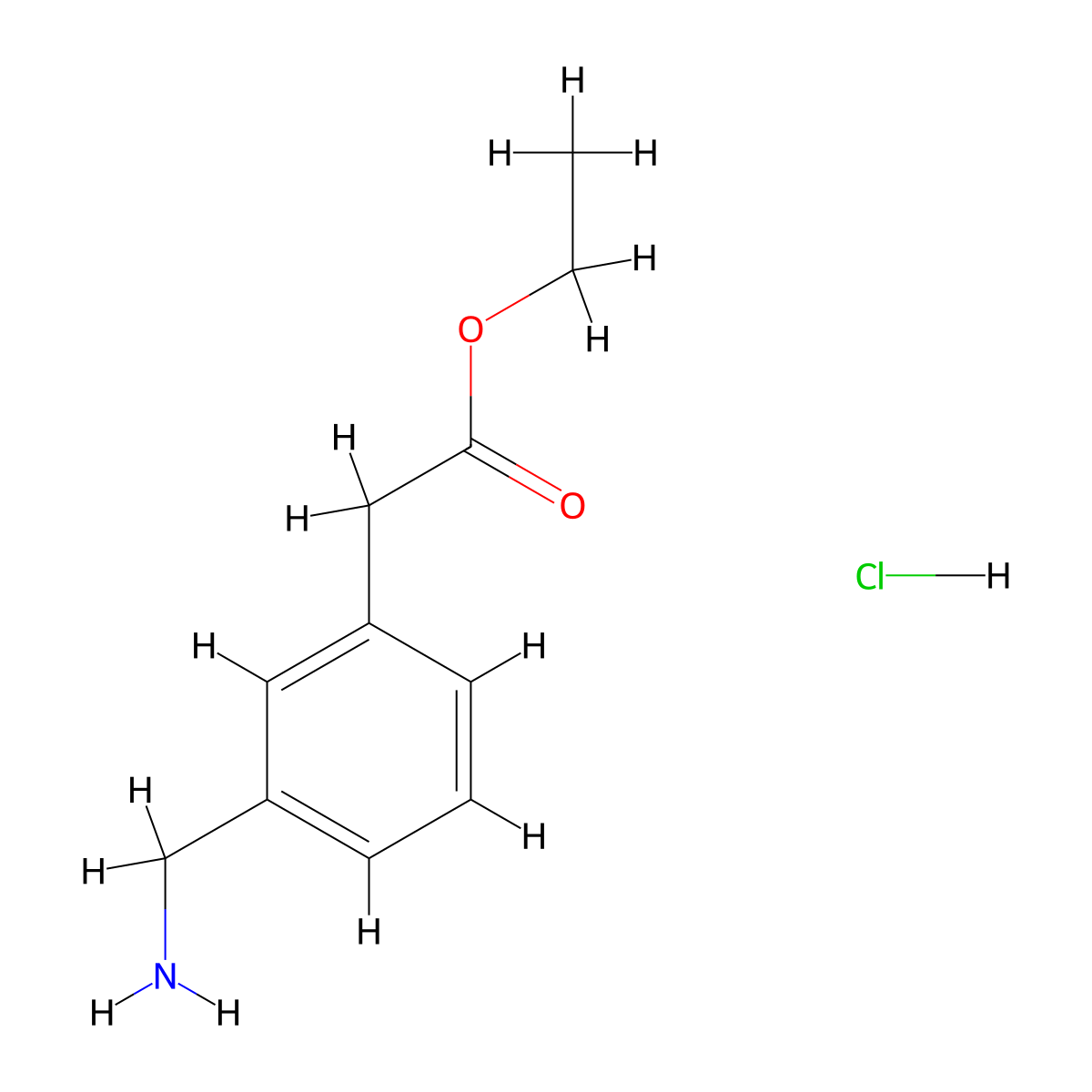 Ethyl 2-(3-(aminomethyl)phenyl)acetate hydrochloride molecular structure, CAS 210113-92-1