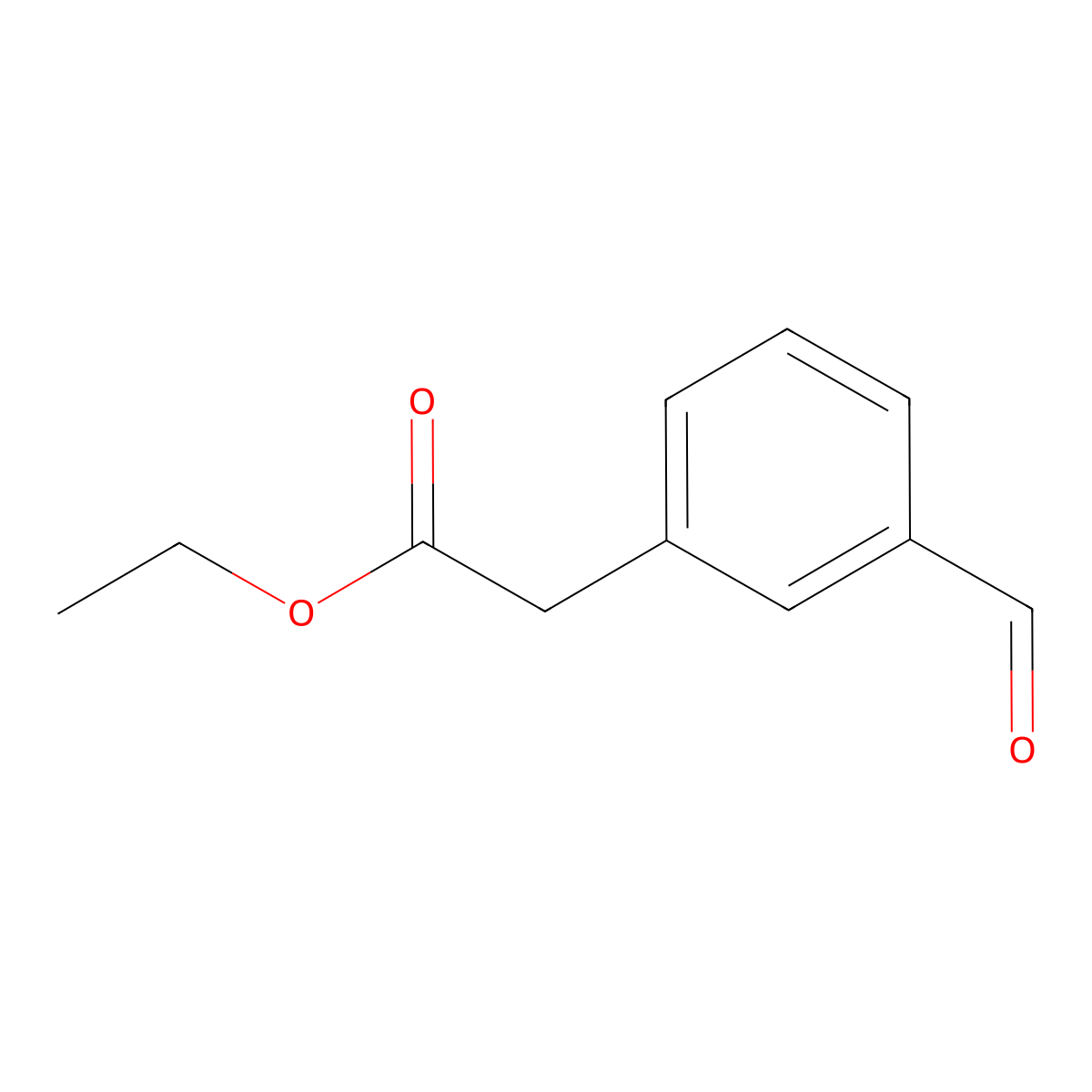 Ethyl 2-(3-formylphenyl)acetate molecular structure, CAS 210115-24-5