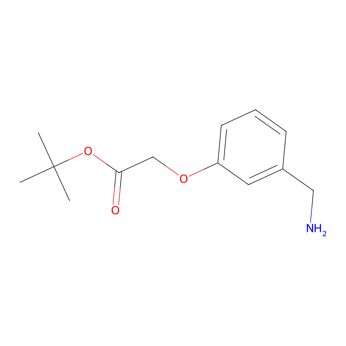 t-Butyl [3-(aminomethyl)phenoxy]acetate molecular structure, CAS 210115-55-2