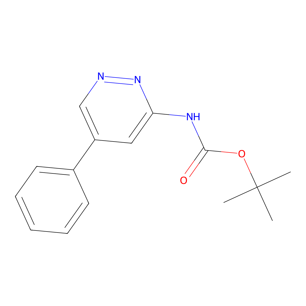 Tert-butyl (5-phenylpyridazin-3-yl)carbamate molecular structure, CAS 2101193-19-3