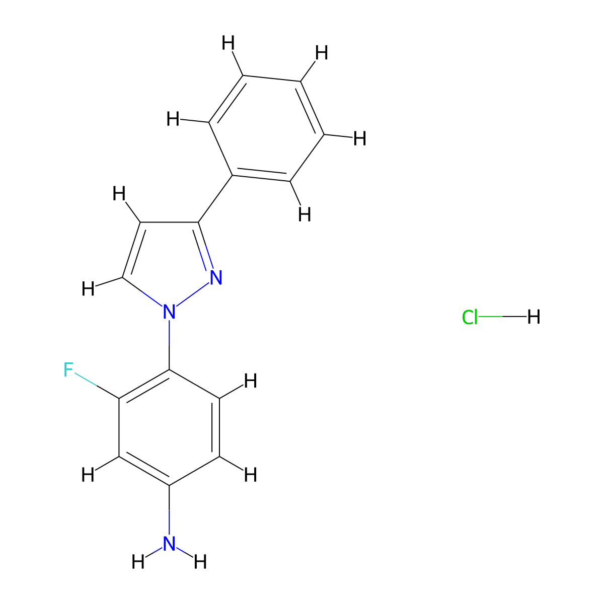 3-Fluoro-4-(3-phenyl-1h-pyrazol-1-yl)aniline molecular structure, CAS 2101196-81-8