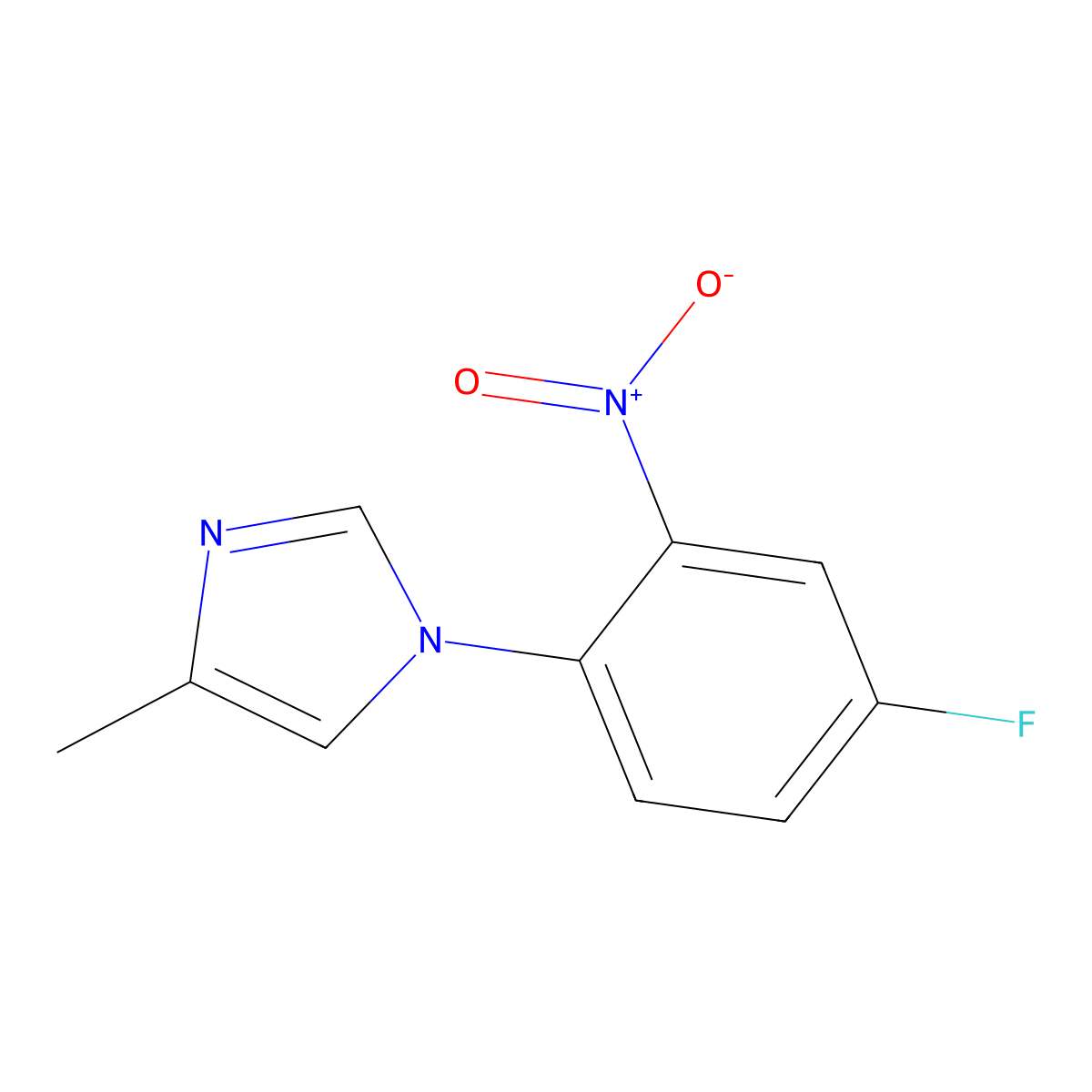 1-(4-Fluoro-2-nitrophenyl)-4-methyl-1H-imidazole molecular structure, CAS 2101196-99-8