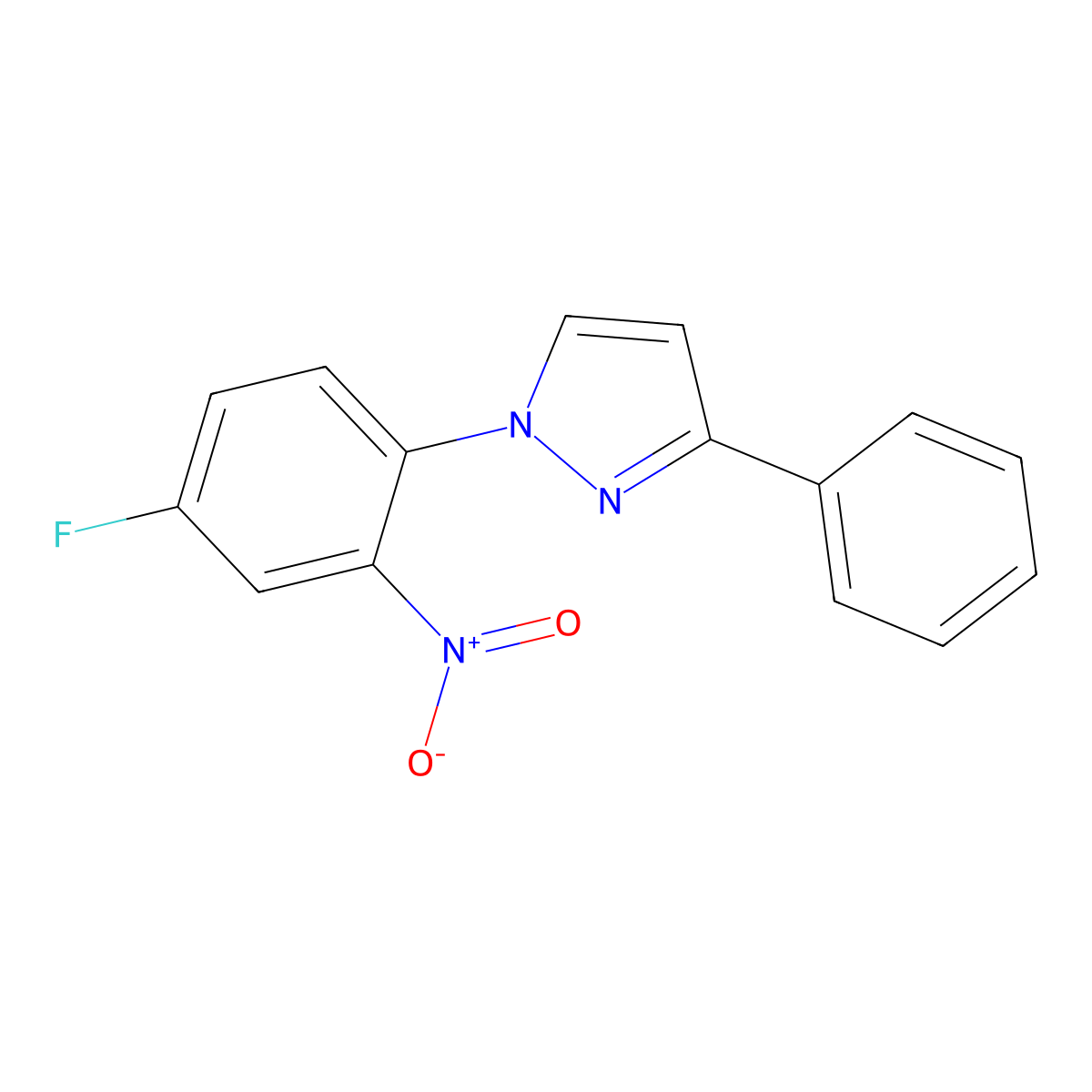 1-(4-Fluoro-2-nitrophenyl)-3-phenyl-1H-pyrazole molecular structure, CAS 2101197-67-3
