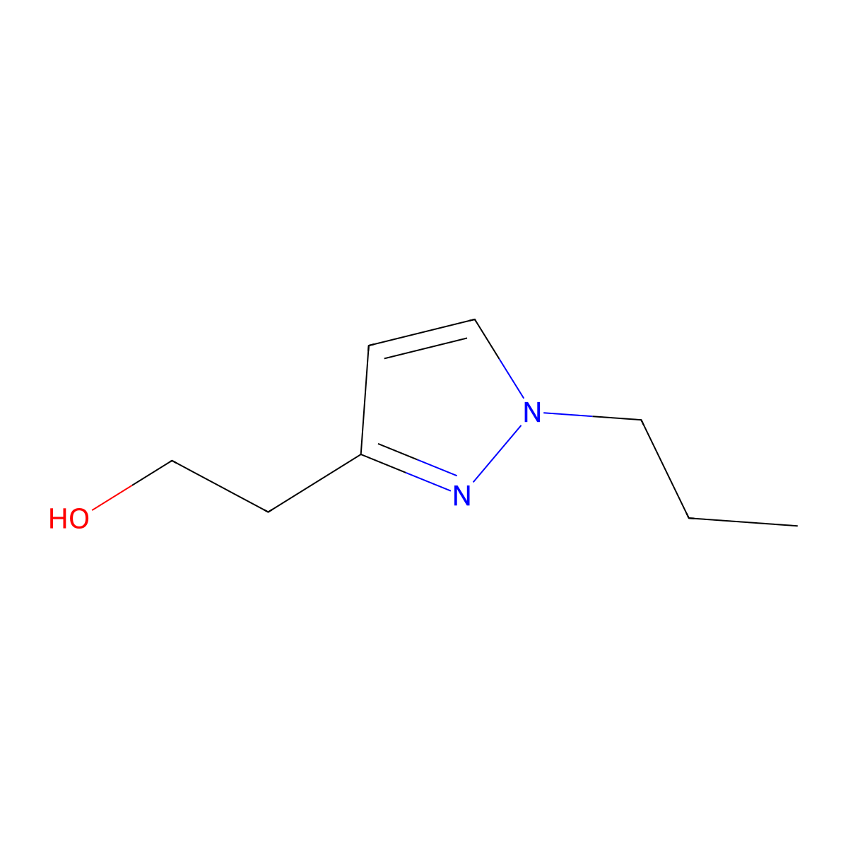 2-(1-Propyl-1H-pyrazol-3-yl)ethanol molecular structure, CAS 2101197-92-4