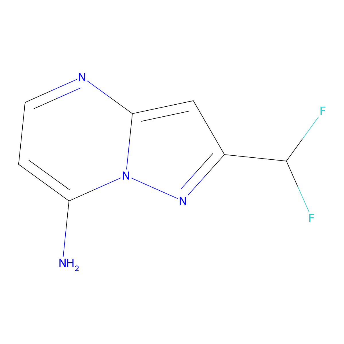 2-(Difluoromethyl)pyrazolo[1,5-a]pyrimidin-7-amine molecular structure, CAS 2101199-17-9