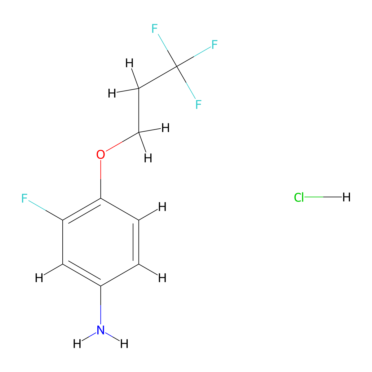 3-Fluoro-4-(3,3,3-trifluoropropoxy)aniline molecular structure, CAS 2101199-28-2