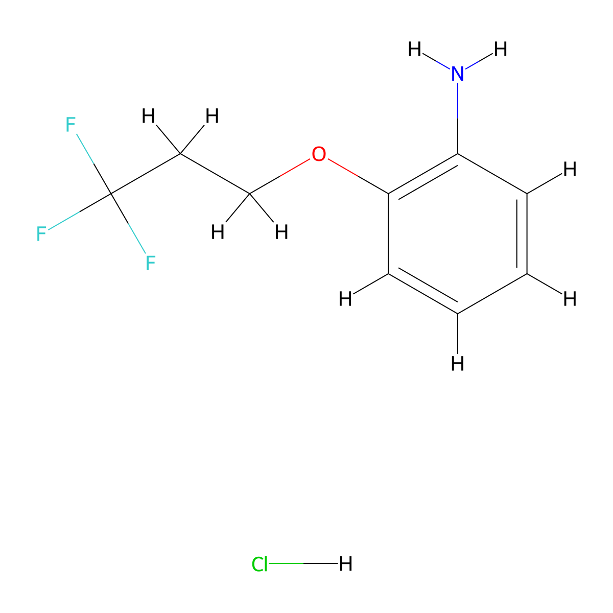 2-(3,3,3-Trifluoropropoxy)aniline hydrochloride molecular structure, CAS 2101199-38-4