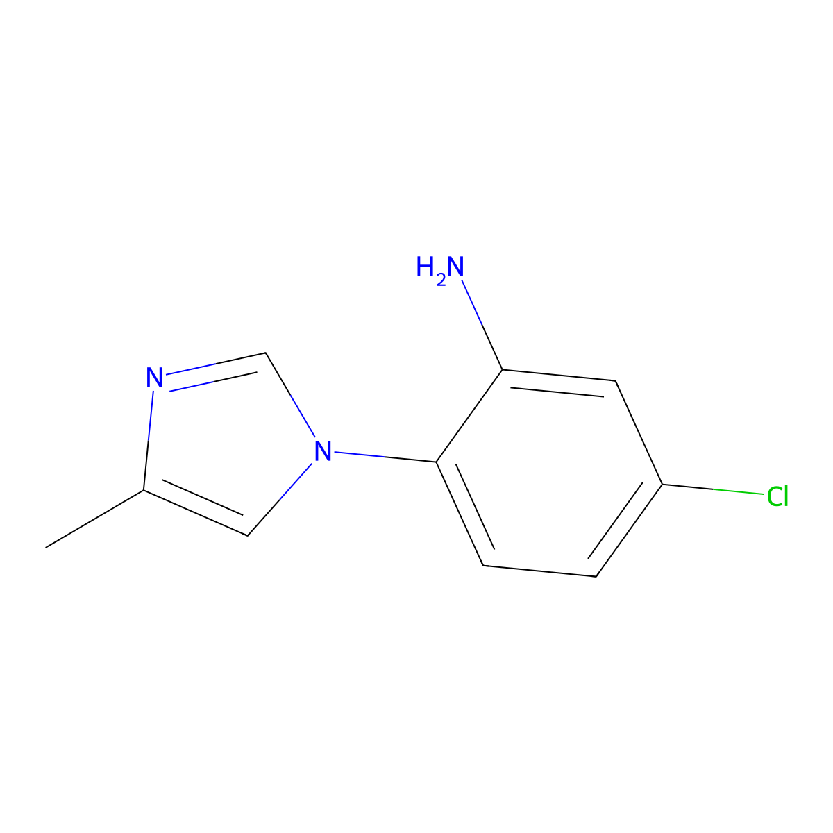 5-Chloro-2-(4-methyl-1H-imidazol-1-yl)aniline molecular structure, CAS 2101199-87-3