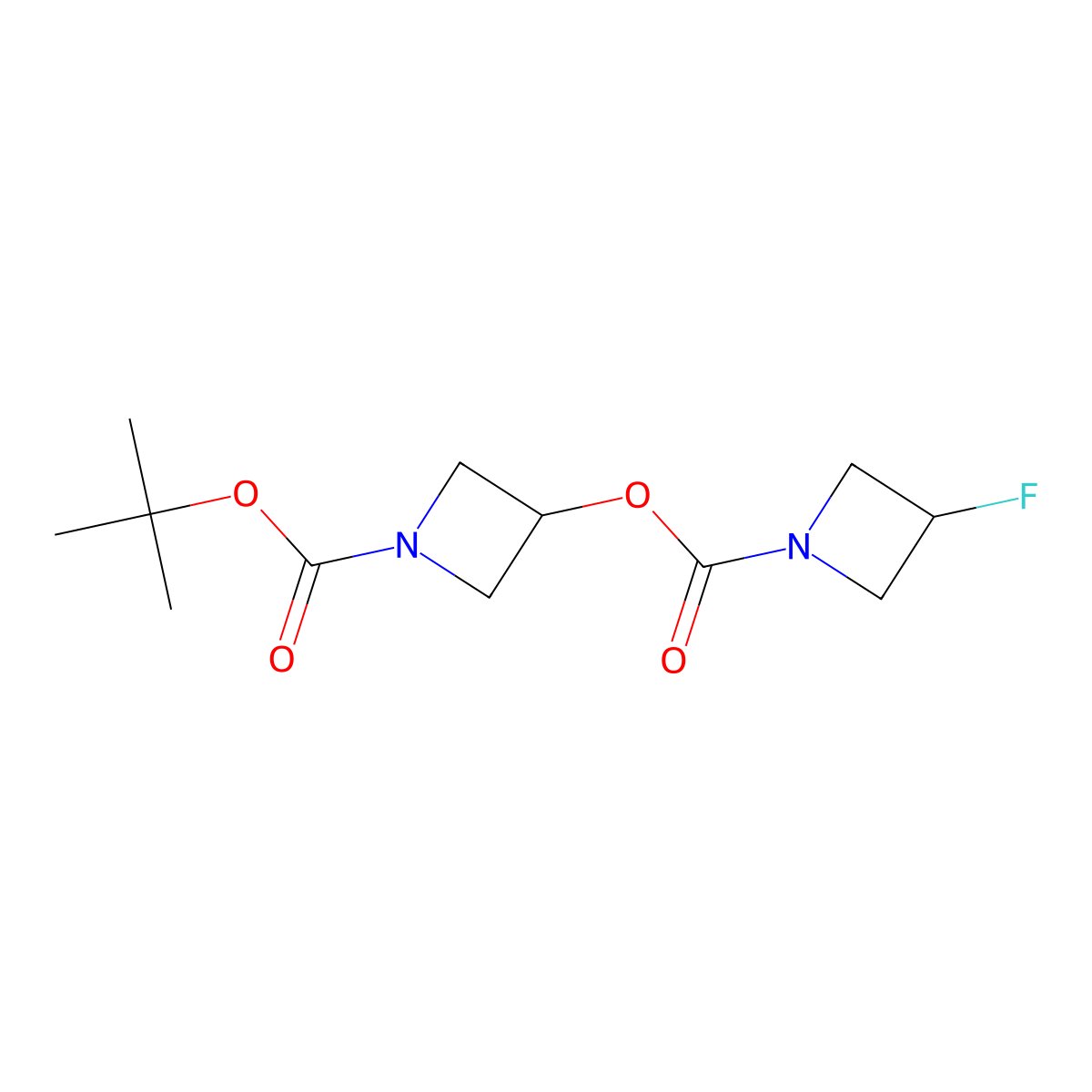 1-(tert-Butoxycarbonyl)azetidin-3-yl 3-fluoroazetidine-1-carboxylate molecular structure, CAS 2101206-15-7