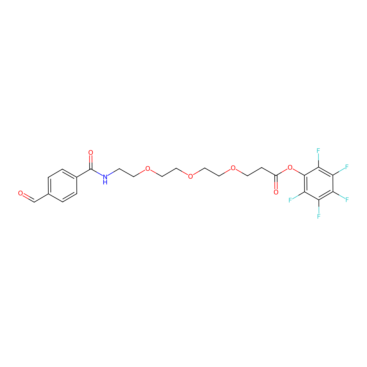 Ald-Ph-amido-PEG3-C2-Pfp ester molecular structure, CAS 2101206-21-5