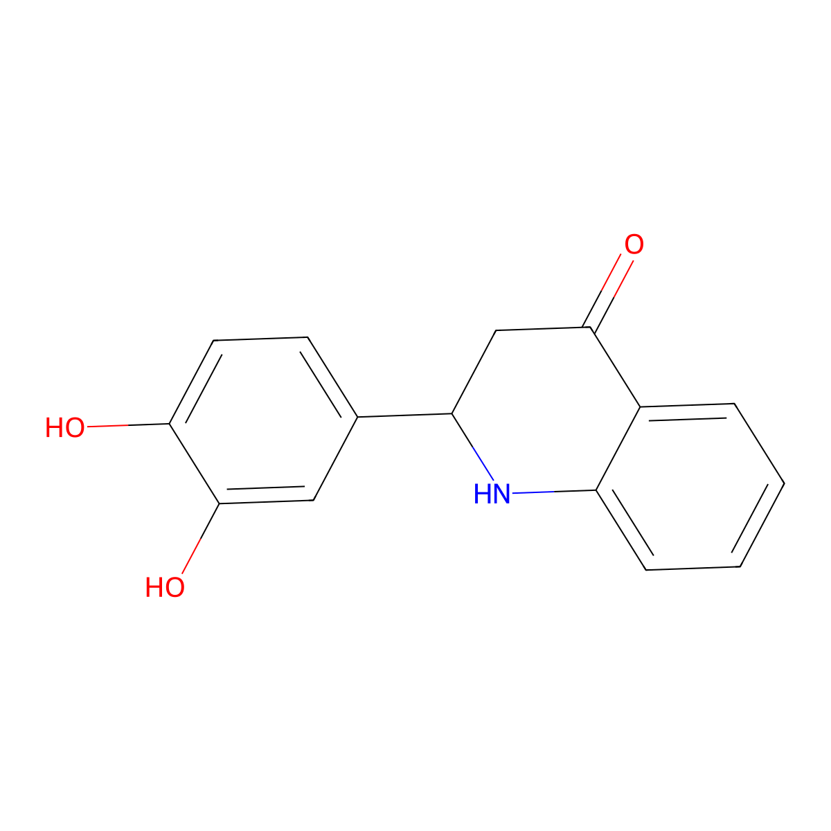 2-(3,4-dihydroxyphenyl)-2,3-dihydroquinolin-4(1H)-one molecular structure, CAS 2101206-25-9