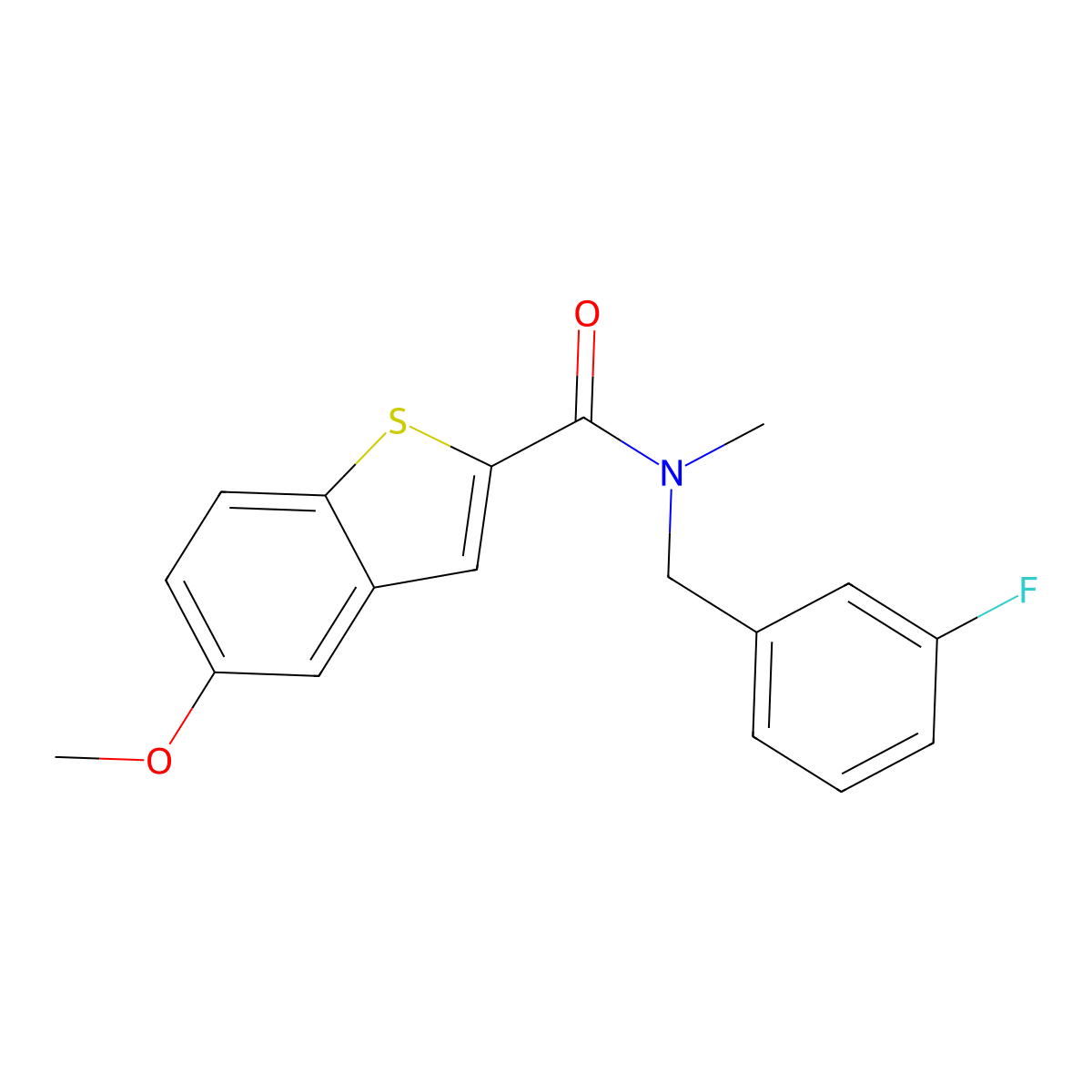 N-(3-Fluorobenzyl)-5-methoxy-N-methylbenzo[b]thiophene-2-carboxamide molecular structure, CAS 2101206-26-0