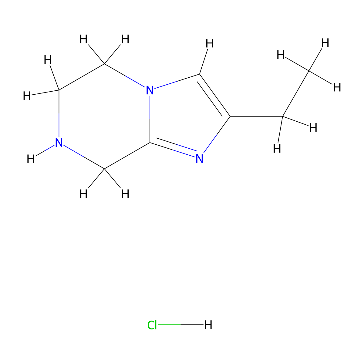 2-Ethyl-5,6,7,8-tetrahydroimidazo[1,2-a]pyrazine hydrochloride molecular structure, CAS 2101206-35-1