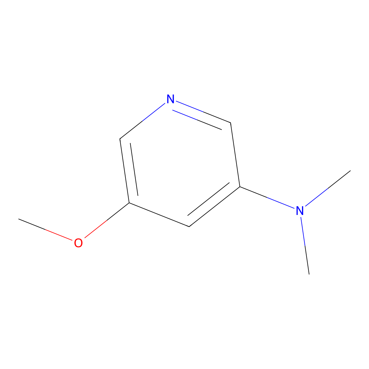 5-methoxy-N,N-dimethylpyridin-3-amine molecular structure, CAS 2101206-38-4