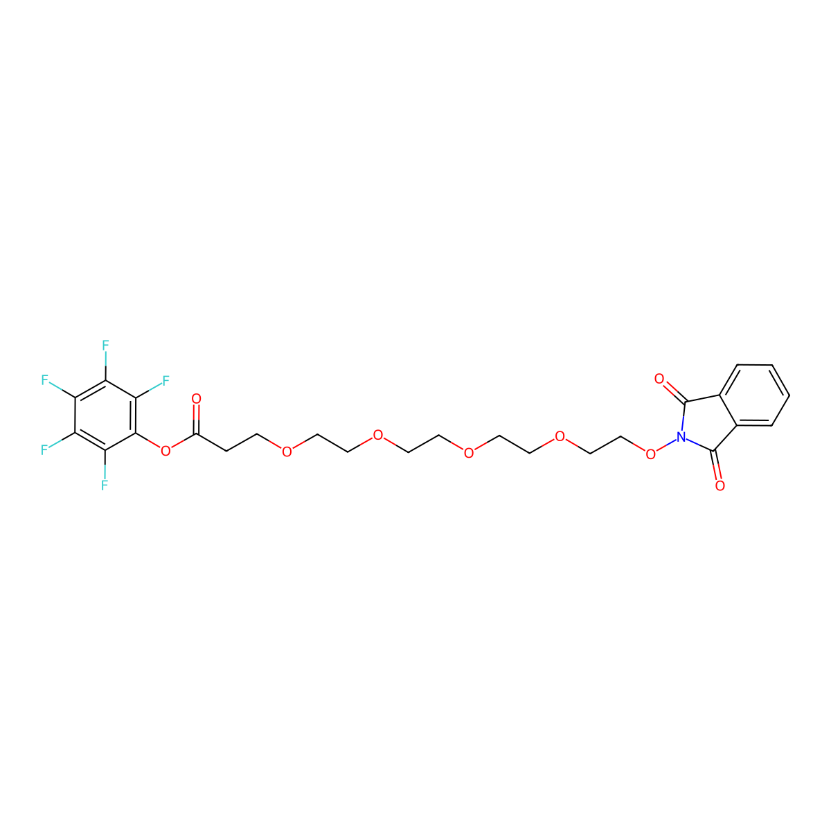 NHPI-PEG4-C2-Pfp ester molecular structure, CAS 2101206-46-4