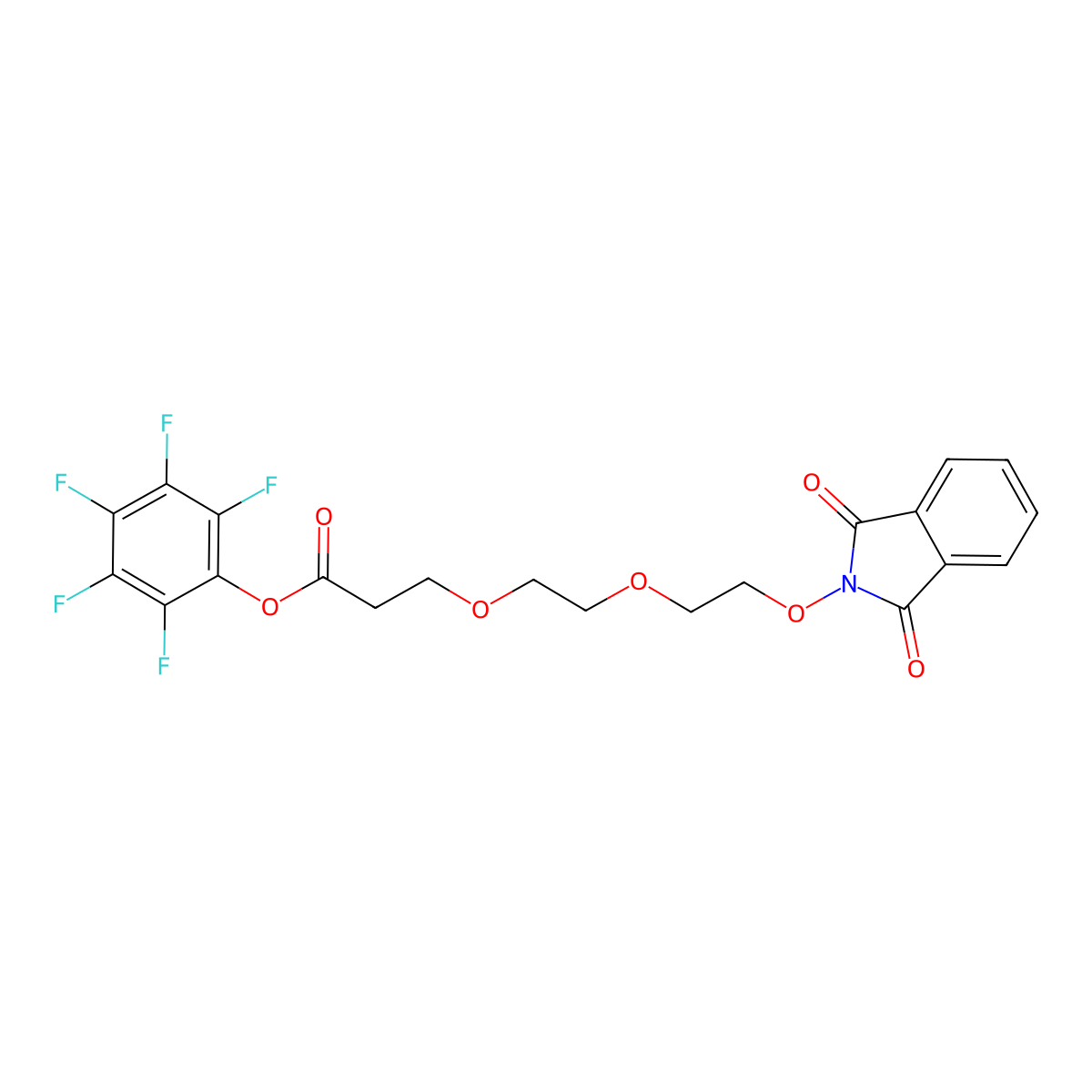 NHPI-PEG2-C2-Pfp ester molecular structure, CAS 2101206-47-5