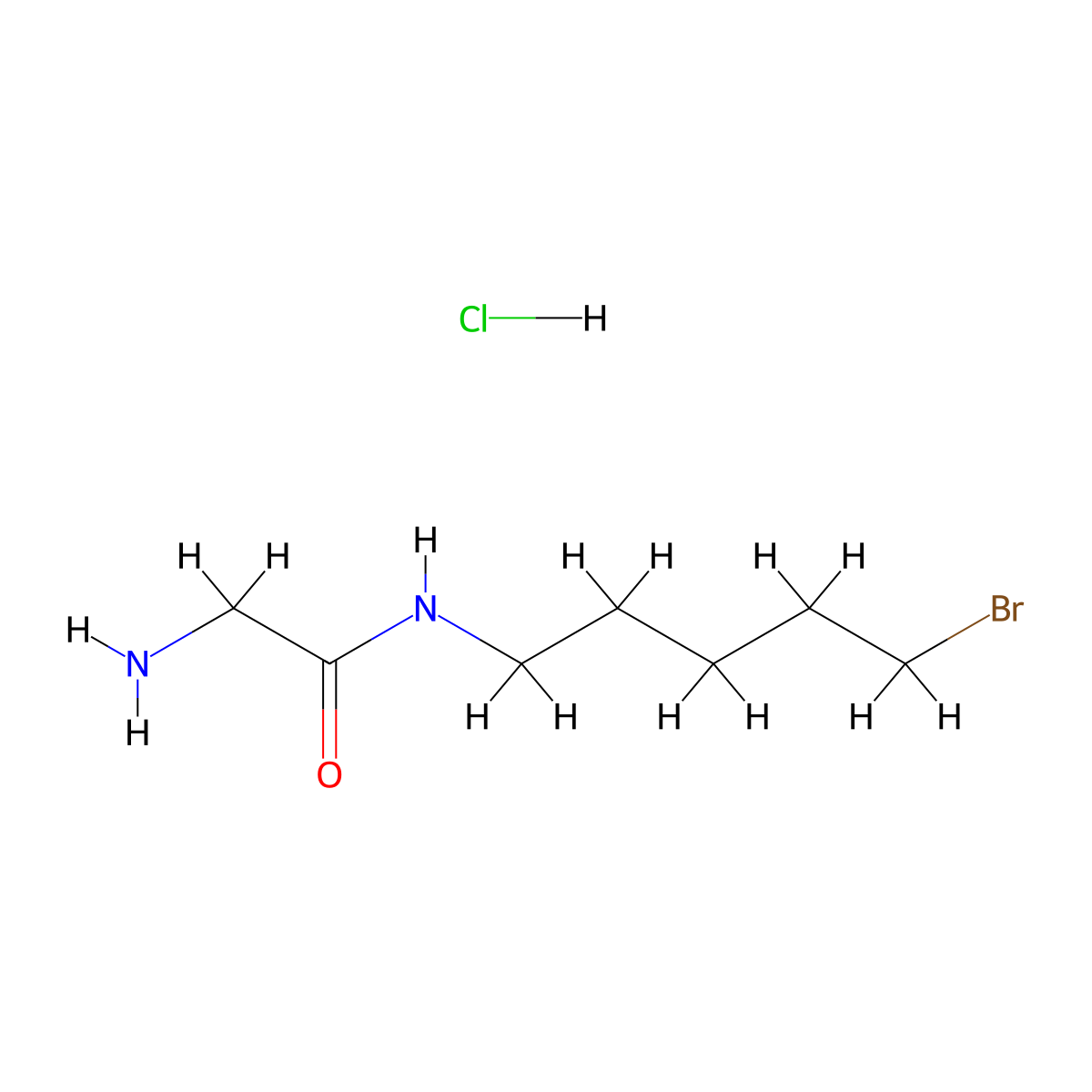 2-Amino-N-(5-bromopentyl)acetamide hydrochloride molecular structure, CAS 2101206-57-7