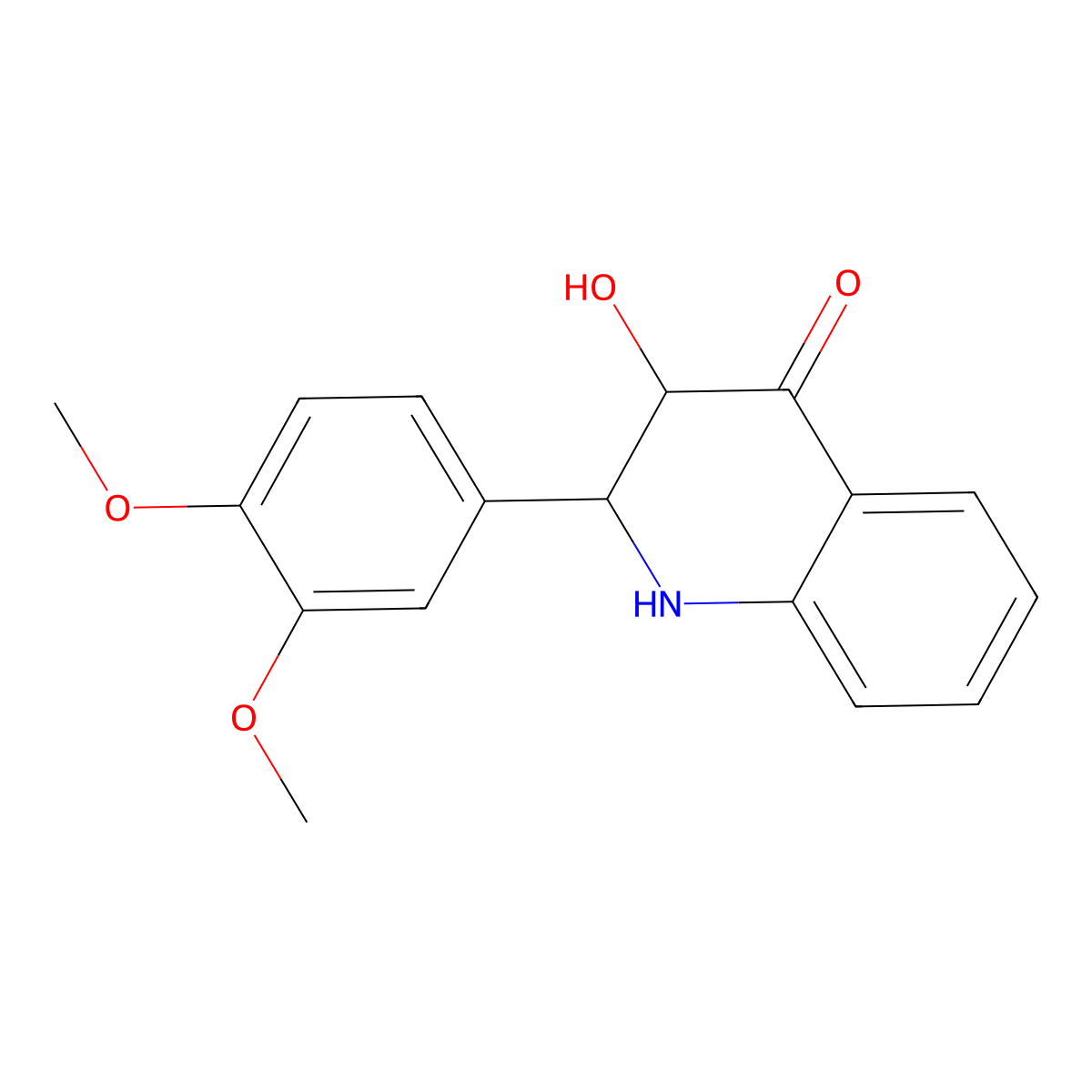 2-(3,4-Dimethoxyphenyl)-3-hydroxy-2,3-dihydroquinolin-4(1H)-one molecular structure, CAS 2101206-59-9