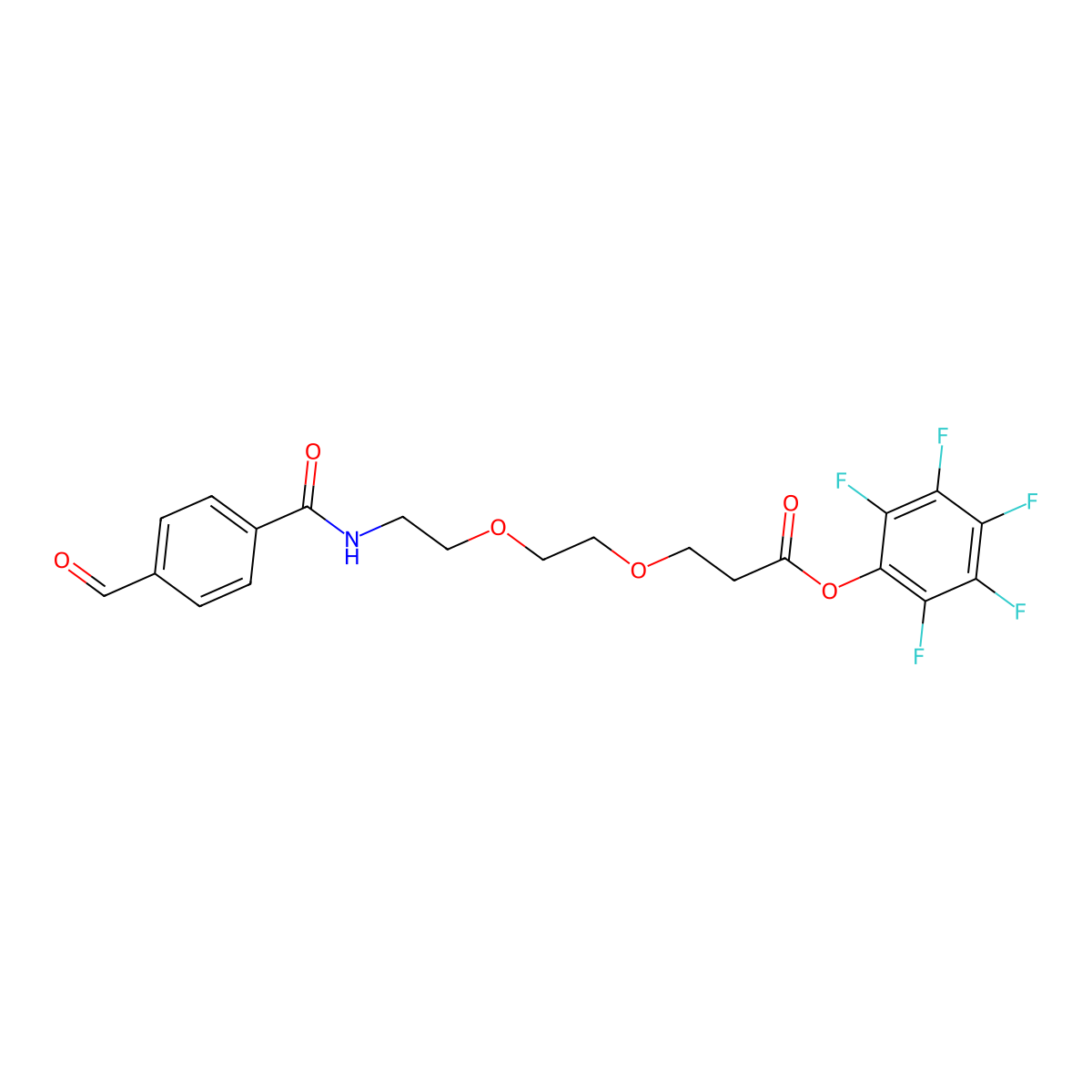Ald-Ph-amido-PEG2-C2-Pfp ester molecular structure, CAS 2101206-60-2